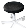 Hockerbezug Frottee schwarz für Hocker 40 bis 45 cm Ø Produktbild