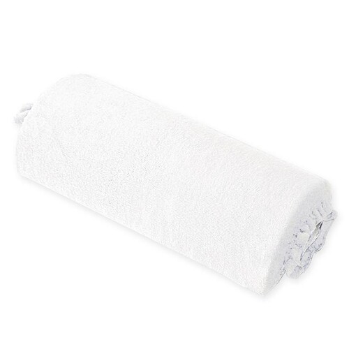 Nackenrollenbezug Frottee weiß, für Halbrollen 40 cm Produktbild Front View L