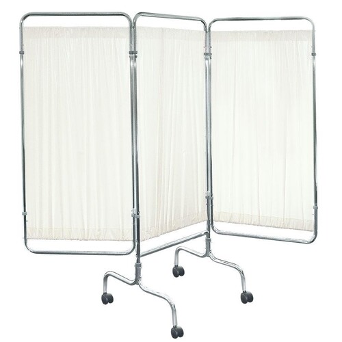 Wandschirm 3-flügelig, fahrbar Farbe: weiß/weiß/weiß Produktbild Front View L