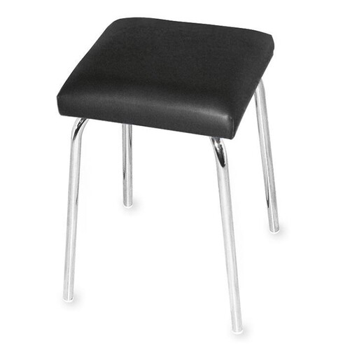 Stapelhocker ratiomed mit viereckigem Polstersitz schwarz Produktbild Front View L