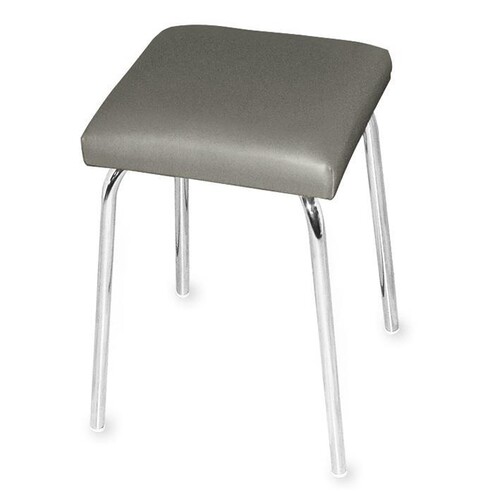Stapelhocker ratiomed mit viereckigem Polstersitz grau Produktbild Front View L