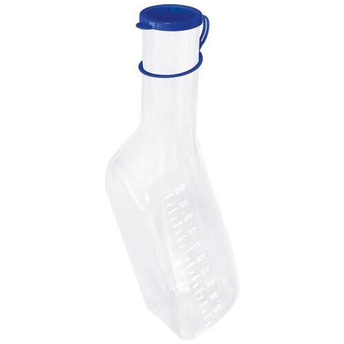 Urinflasche für Männer ratiomed, eckig, langer Hals (Polypropylen) Produktbild Front View L