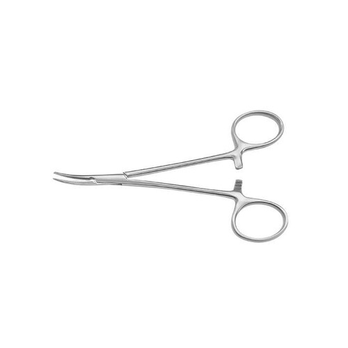 Halst.-Mosquito Arterienklemme gebogen, gerieft, 12 cm Produktbild Front View L