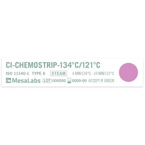 ChemoStrip 134°C/121°C Dampf-Stufenindikator (250 Stck.) (PACK=250 STÜCK) Produktbild Front View L