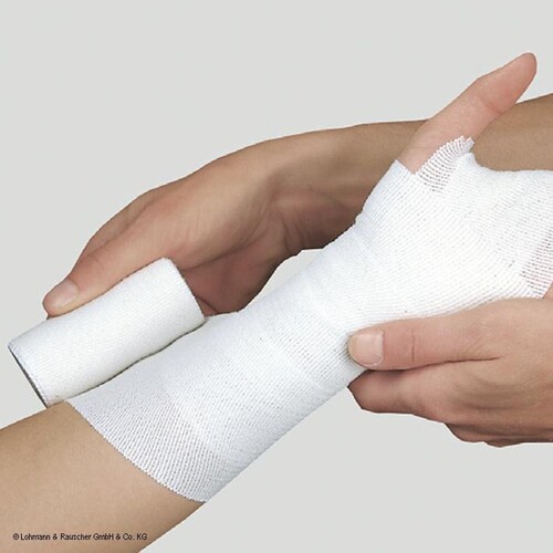 Lenkideal Idealbinden weiß, 5 m x 6 cm, ohne Verbandklammern (10 Stck.) (PACK=10 STÜCK) Produktbild Front View L