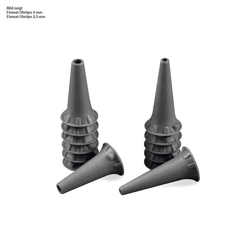 Einmal-Ohrtips 2,5 mm grau, für Kinder (20 x 50 Stck.) Produktbild Front View L