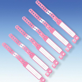 Namensbänder Kinder/Säuglinge Standard, rosa (250 Stck.) (PACK=250 STÜCK) Produktbild
