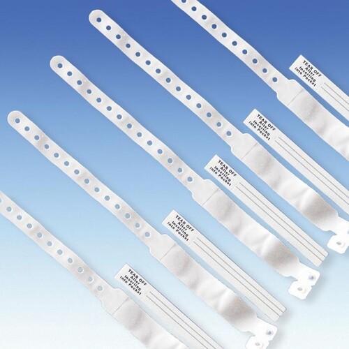Namensbänder Erwachsene Standard, weiß (250 Stck.) (PACK=250 STÜCK) Produktbild Front View L