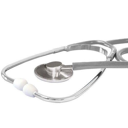 Stethoskop Flachkopf ratiomed grau  Produktbild Front View L