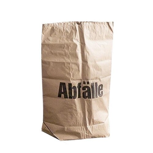 Papiersack 70 Ltr., 550+200 x 850 mm, mit Aufdruck ''Abfälle'' Produktbild Front View L