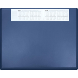 Schreibunterlage mit Vollsichtpatte und auswechselbarem Kalender 63x50cm blau Soennecken 3656 Produktbild