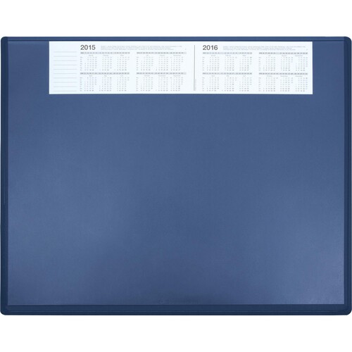 Schreibunterlage mit Vollsichtpatte und auswechselbarem Kalender 63x50cm blau Soennecken 3656 Produktbild Front View L