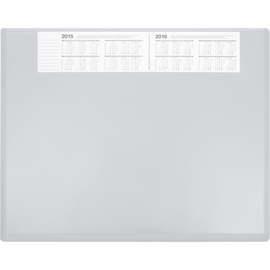 Schreibunterlage mit Vollsichtpatte und auswechselbarem Kalender 63x50cm grau Soennecken 3654 Produktbild