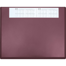 Schreibunterlage mit Vollsichtpatte und auswechselbarem Kalender 63x50cm bordeaux Soennecken 3657 Produktbild