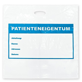 Tragetaschen ''Patienteneigentum'' weiß, 60 x 60 x 10,5 cm (250 Stck.) (KTN=250 STÜCK) Produktbild