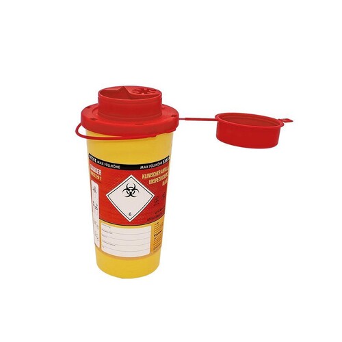 Kanülenabwurfbehälter ratiomed Safe-Box 0,5 Ltr. Produktbild Front View L