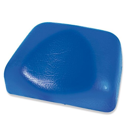 Kopflagerungspolster mit Kopfmulde, PVC blau, 19,5 x 14 x 5/2 cm Produktbild Front View L