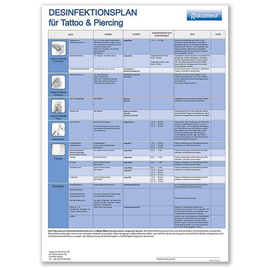 Desinfektionsplan ratiomed DIN A3 für Tattoo & Piercing -kostenlos- Produktbild