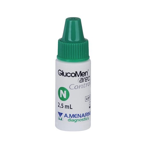 GlucoMen areo Kontroll-Lösung N (2,5 ml) Produktbild Front View L