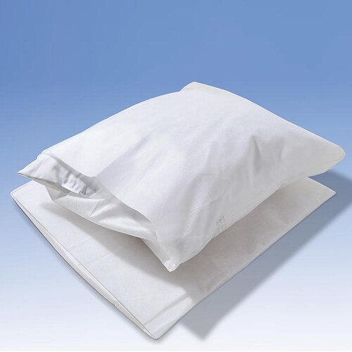 Vlies-Einmalkissenbezüge ca. 42 x 45 cm weiß (10 Stck.) (PACK=10 STÜCK) Produktbild Front View L