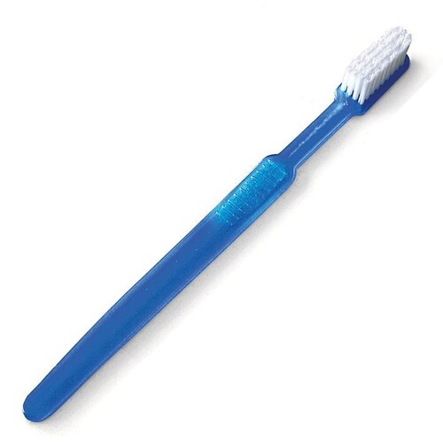 Einmal-Zahnbürsten ohne Paste, blau (100 Stck.) (PACK=100 STÜCK) Produktbild Front View L