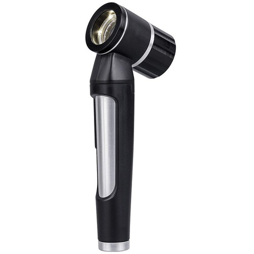 LuxaScope Dermatoskop LED 2,5 V, schwarz, Kontaktscheibe mit Skala Produktbild Front View L