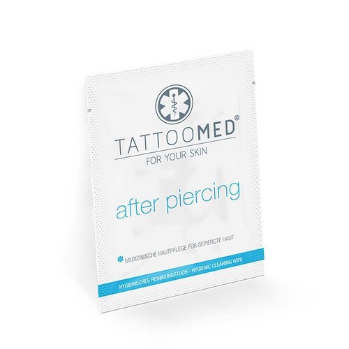 TattoMed after piercing Hygienetücher Display (50 Tücher) Produktbild Front View L