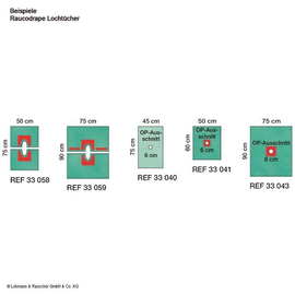 Raucodrape PRO OP-Lochtücher steril, 75 x 90 cm, Loch-Ø 8 cm (40 Stck.) (PACK=40 STÜCK) Produktbild