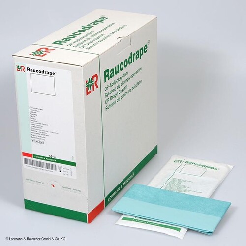 Raucodrape PRO Schlitztücher 2-lagig, 75 x 90 cm, Schlitz 7 x 30 cm (35 Stck.) (PACK=35 STÜCK) Produktbild Front View L