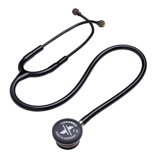 LuxaScope Sonus NPX Stethoskop Edelstahl für Kinder / Neugeborene, schwarz Produktbild Front View L