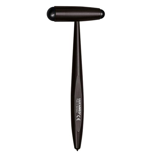 Reflexhammer nach Buck, klein, 18 cm, Aluminium, schwarz Produktbild Front View L