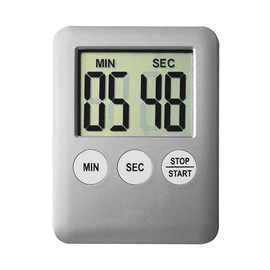Digital Timer mit kleinem Display silber Produktbild