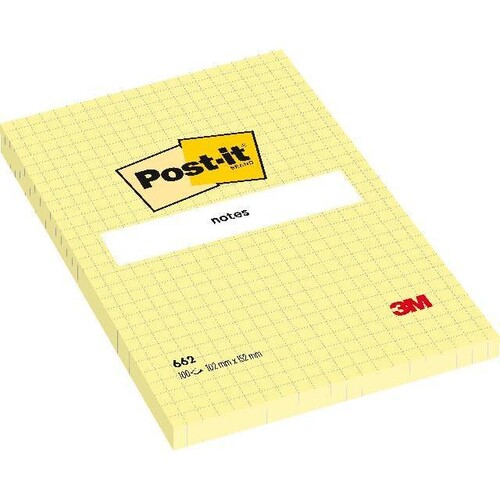Haftnotizen Post-it Notes 12 Blöcke 76x102mm gelb Papier 3M 657 CY (PACK=12x 100 BLATT) Produktbild Front View L