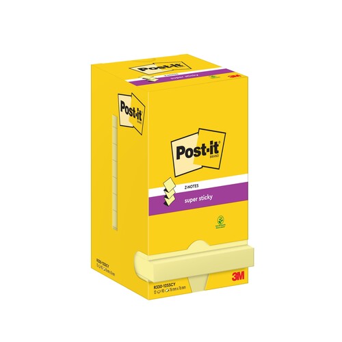 Haftnotizen Post It Super Sticky Z Notes 12 Blöcke 76x76mm Gelb Z Faltung 3m Papier R330 12ss Cy