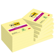 Haftnotizen Post-it Super Sticky Notes 12 Blöcke 76x76mm gelb Papier 3M 654-12SS-CY (PACK=12x 90 BLATT) Produktbild Additional View 1 S