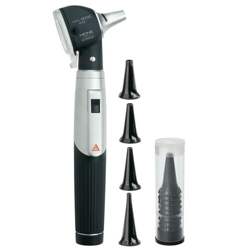 mini 3000 F.O. Otoskop 2,5 V XHL, schwarz, mit Batteriegriff mini 3000 Produktbild Front View L
