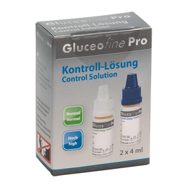 Gluceofine Pro Kontroll-Lösung normal / hoch (2 x 4 ml) Produktbild