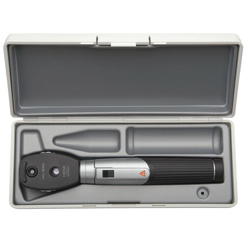 mini 3000 Ophthalmoskop 2,5 V XHL, blau, mit Batteriegriff mini 3000 inkl. Batterien, im Hartschalenetui Produktbild Front View L