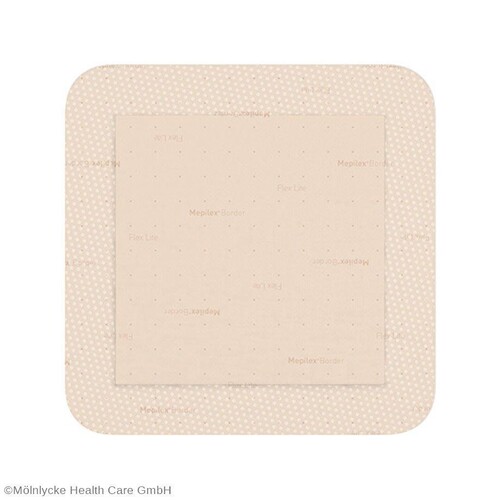 Mepilex Border Flex Lite Schaumverband steril, 10 x 10 cm (5 Stck.) #581360# (PACK=5 STÜCK) Produktbild Front View L