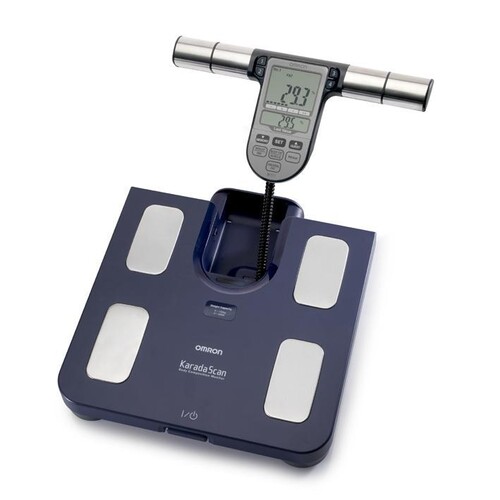 OMRON BF511 Körperfettanalysewaage blau Produktbild Front View L
