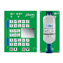 Plum pH Neutral Station mit Wandhalter und Piktogramm Produktbild
