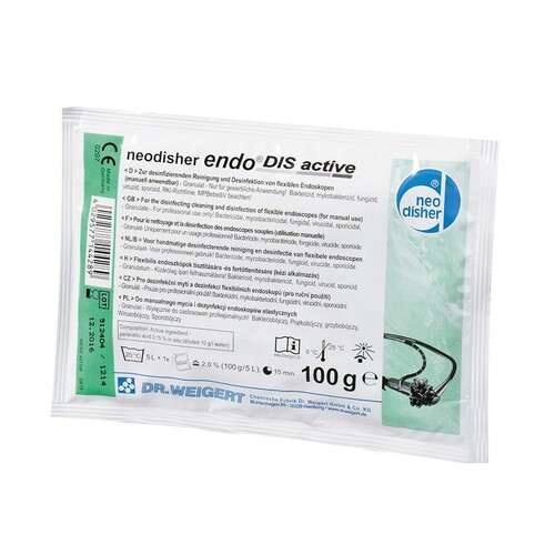 neodisher endo DIS active (25 x 100 g) Instrumentendesinfektion Produktbild Front View L