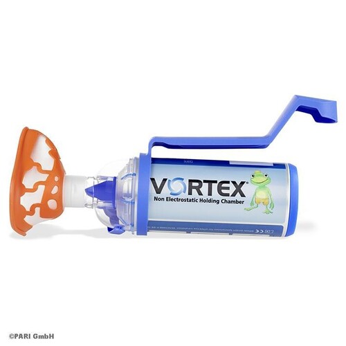 VORTEX Inhalierhilfe mit Babymaske Käfer (orange) Produktbild Front View L