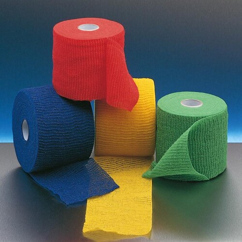 ELASTUS-haft/krepp Fixierbinde blau, 20 m x 8 cm Produktbild Front View L