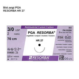 PGA-RESORBA HR 35 2/0=3 violett, Nahtmaterial Fadenlänge 70 cm (24 Stck.) (PACK=24 STÜCK) Produktbild