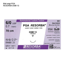 PGA-RESORBA DSM 18 3/0=2 ungefärbt, Nahtmaterial Fadenlänge 45 cm (24 Stck.) (PACK=24 STÜCK) Produktbild