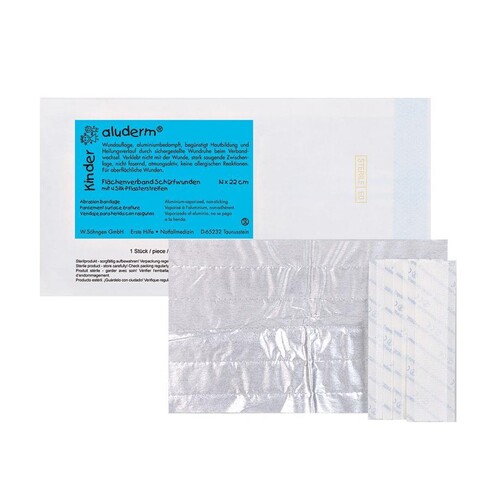 aluderm Kinder-Flächenverband Schürfwunden Produktbild Front View L
