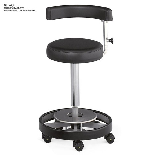 Untersuchungssitz Classic schwarz Produktbild Front View L
