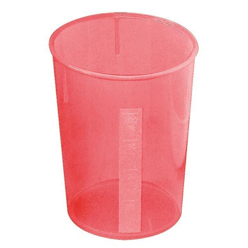 Schnabelbecher Unterteil rot transluzent Produktbild Front View L