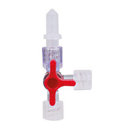 Dreiwegehahn rot Produktbild
